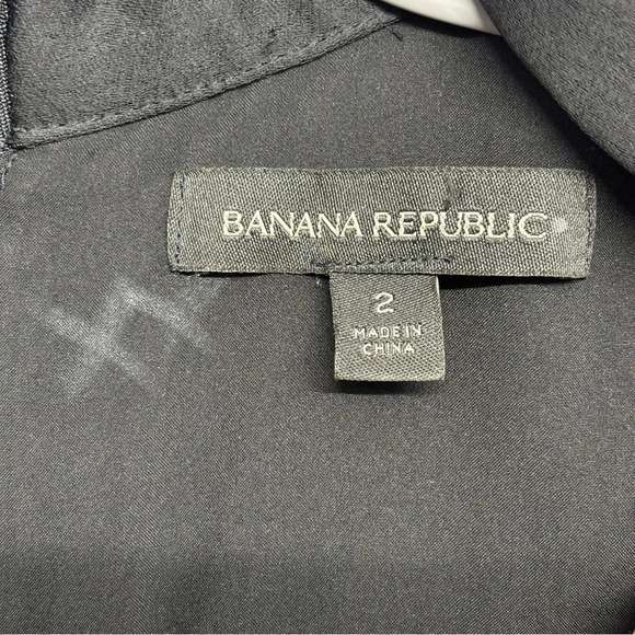 Banana Republic Black Tux Shine Mix Jumpsuit 2 Tank Tie Neck - Picture 9 of 13